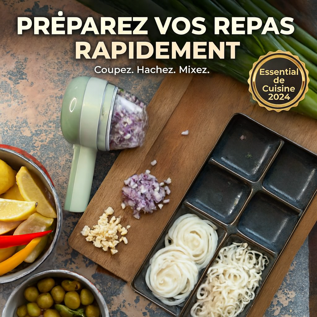 Hachoir & Coupe-Légumes 4-en-1 : MagicCuisine™